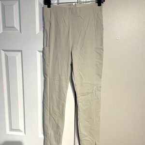 ✅NWOT Athleta 4 Wander Slim Ankle Pant Avalon gray cream nude 353450 zip cargo